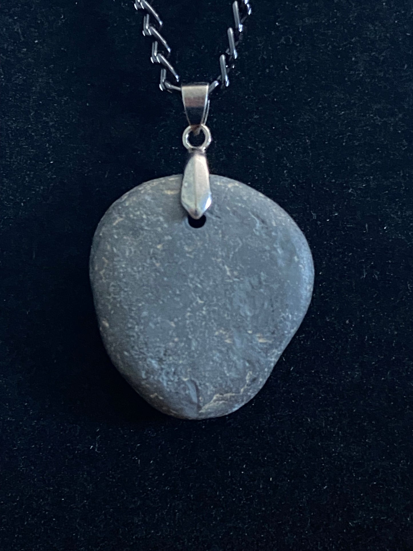 Black Rock & Black Chain Necklace 9