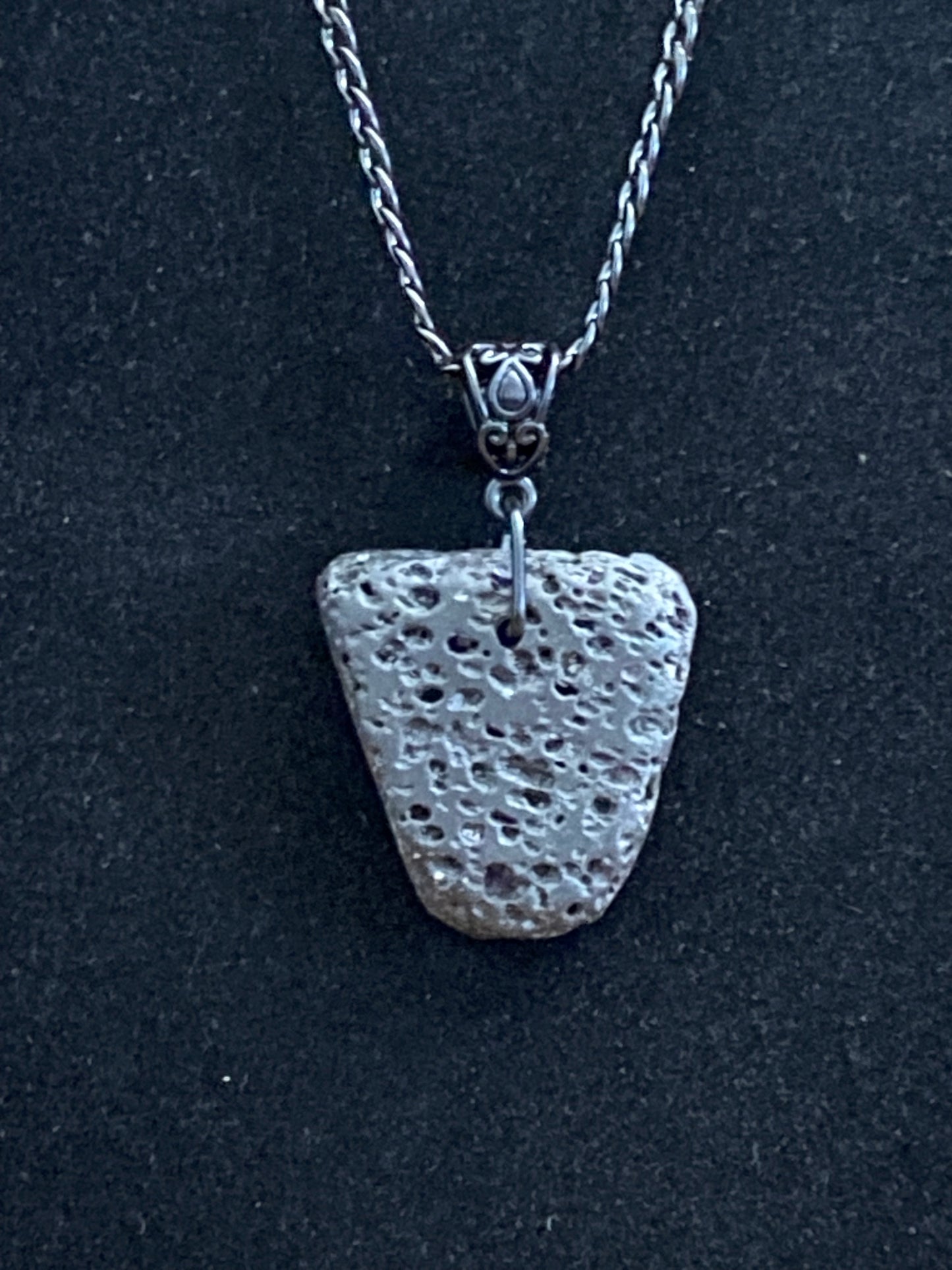 Black Rock & Black Chain Necklace 7