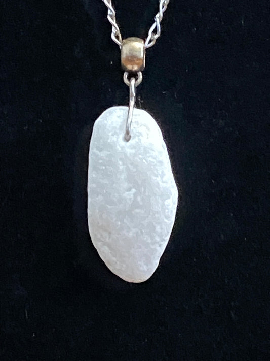 White Rock & Silver Chain Necklace